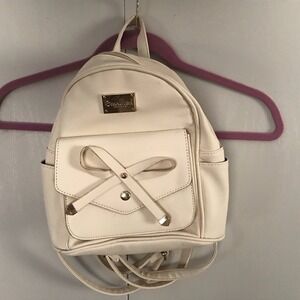 Ihayner Small Ivory Bow knot Backpack Purse Bag